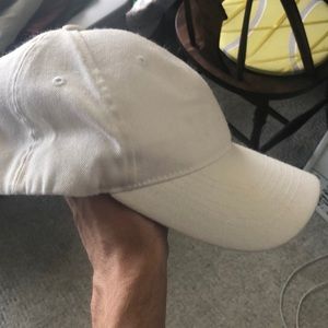 Plain white Lids hat
